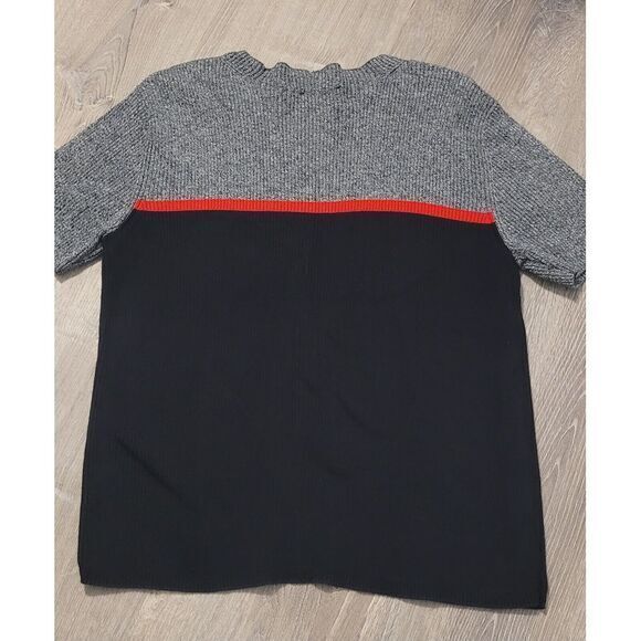 Liz Claiborne Lizsport Pullover‎ Short Sleeve Sweater Black Gray Red Size Large - Picture 4 of 7